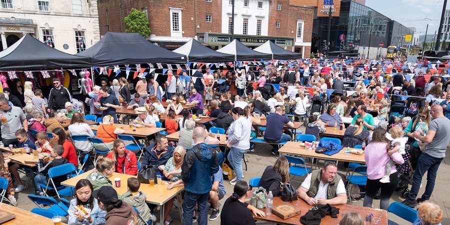Visitors enjoying Street Eat in 2022.