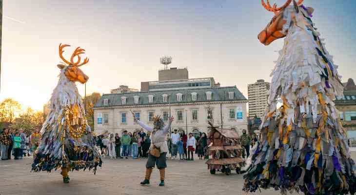 Performance in Town Hall Square.