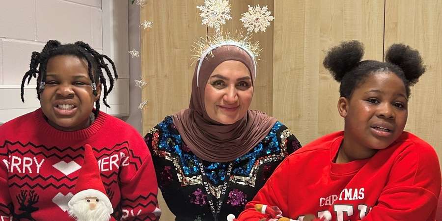 Farzana Shah with Hephzibah (left) and Briana.