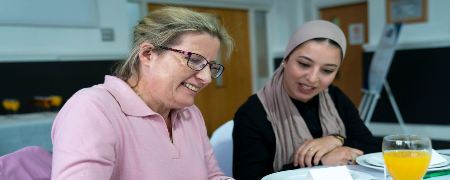 A Talk English volunteer and student.