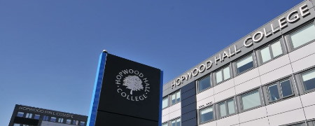 Exterior of Hopwood Hall College.