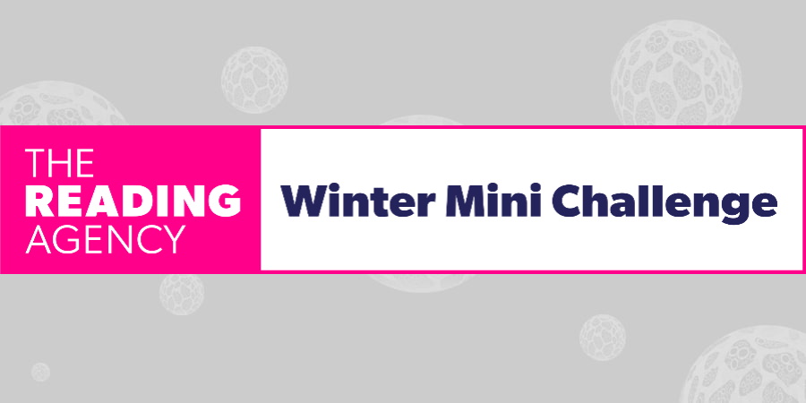 Logo for Winter Mini Reading Challenge.