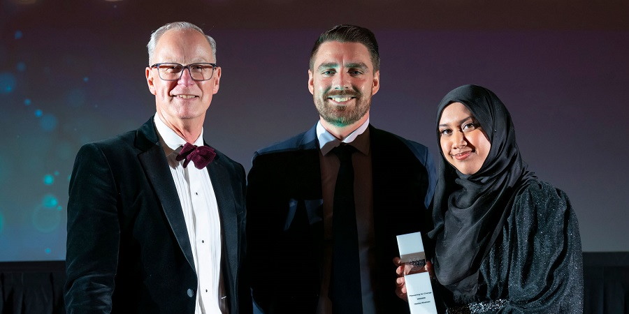 Steve Rumbelow, Luke O'Shaughnessy and Habiba Khatoon. 