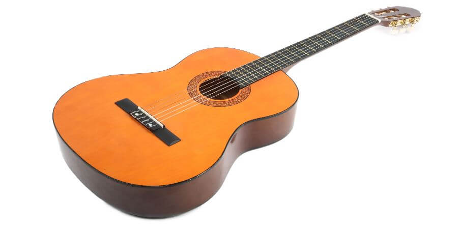 An acoustic guitar.