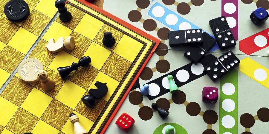 A selection of board games.