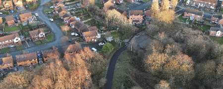 Aerial shot of Bowlee.