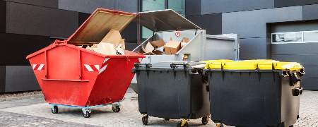 Business waste bins.
