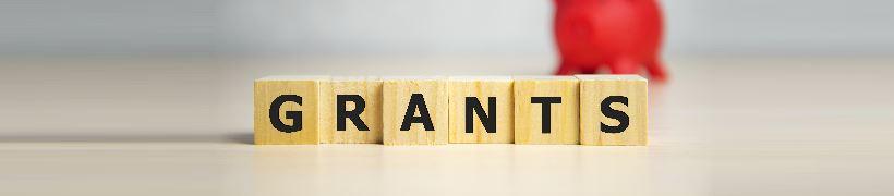 Wooden blocks with letters spelling out the word grants.
