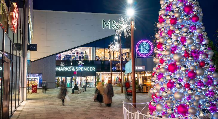 The 2021 Christmas tree at Rochdale Riverside.