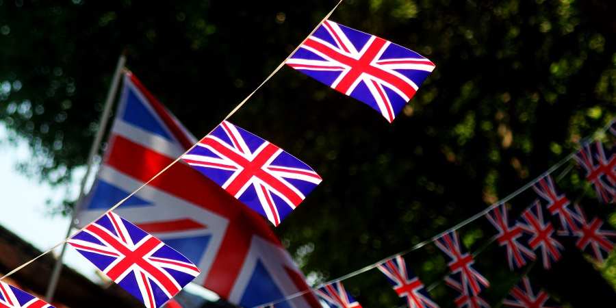 Union flag bunting.