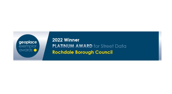 Logo for 2022 Winner, Geoplace Exemplar Awards, Platinum Award.