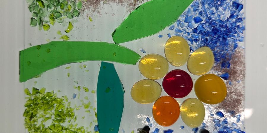 A glass mosaic.