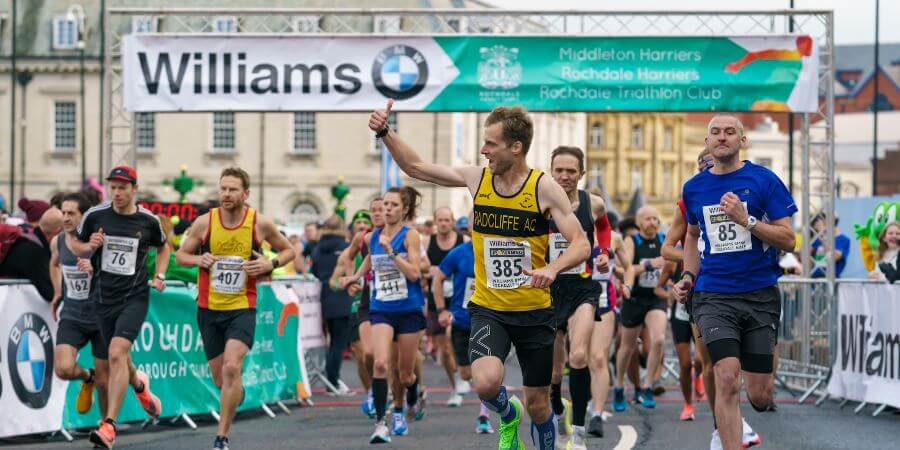 Runners at the Half Marathon.