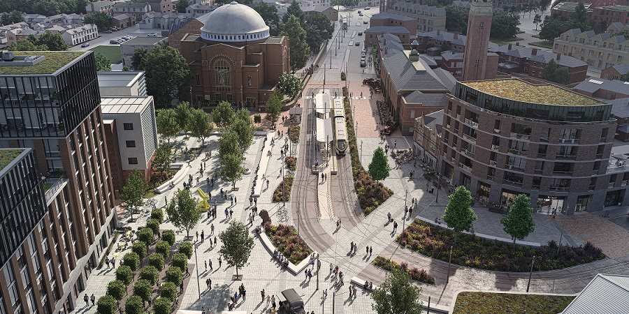 Artist impression of redeveloped Station Square.