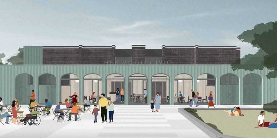 Artist impression of the redeveloped Heywood Civic Centre.