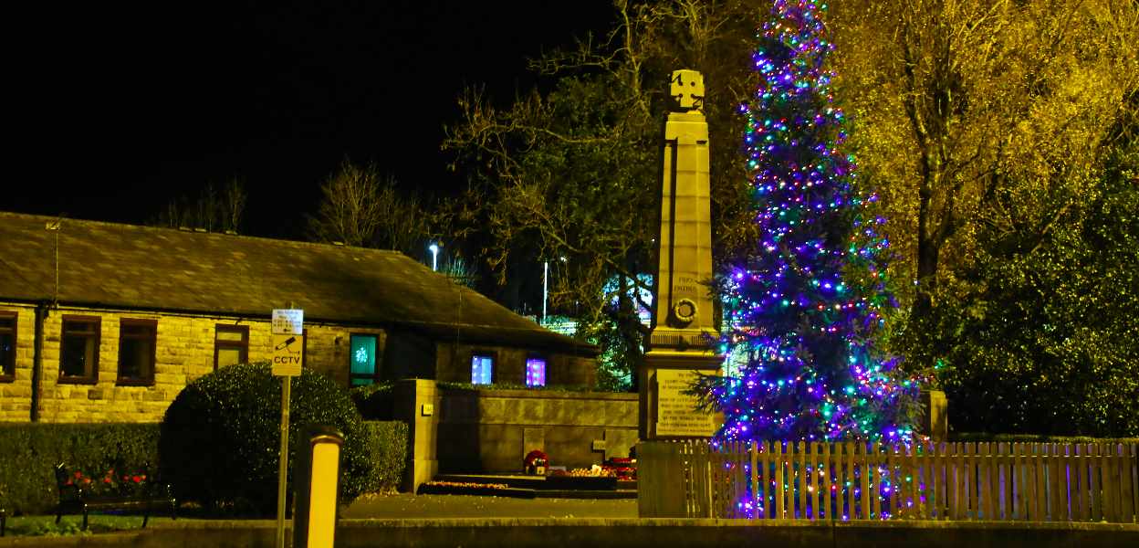 Christmas tree in Littleborough.