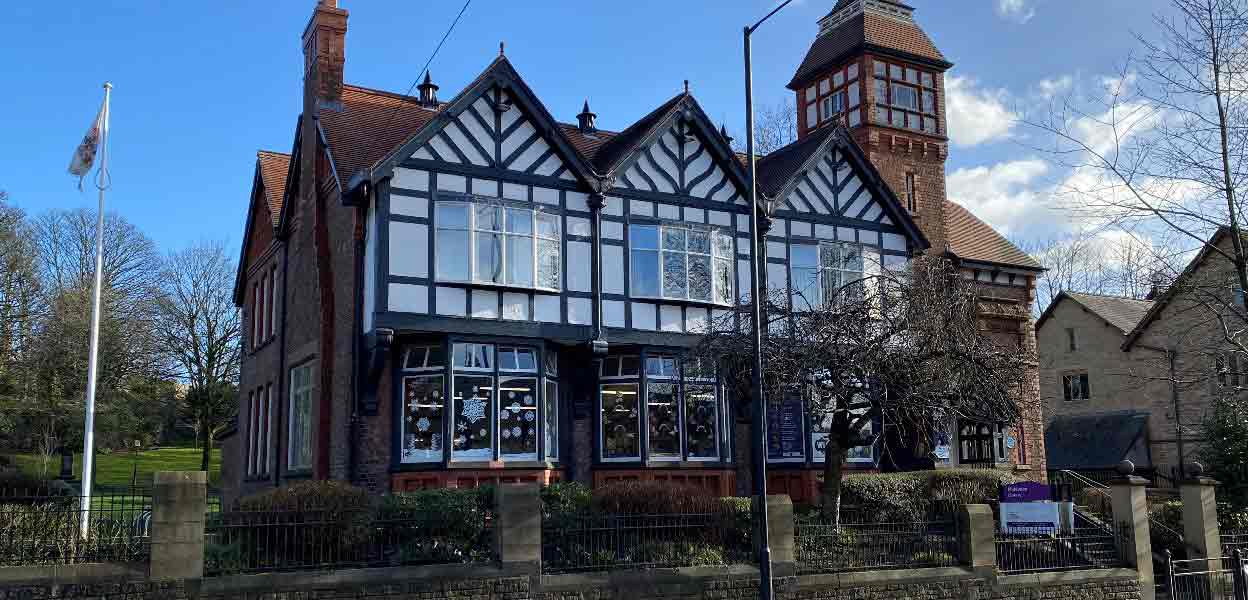 Front view of Middleton Library.