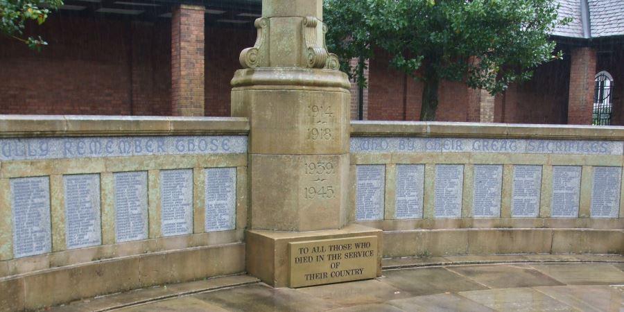 The wall of remembrance at Middleton Memorial Park.