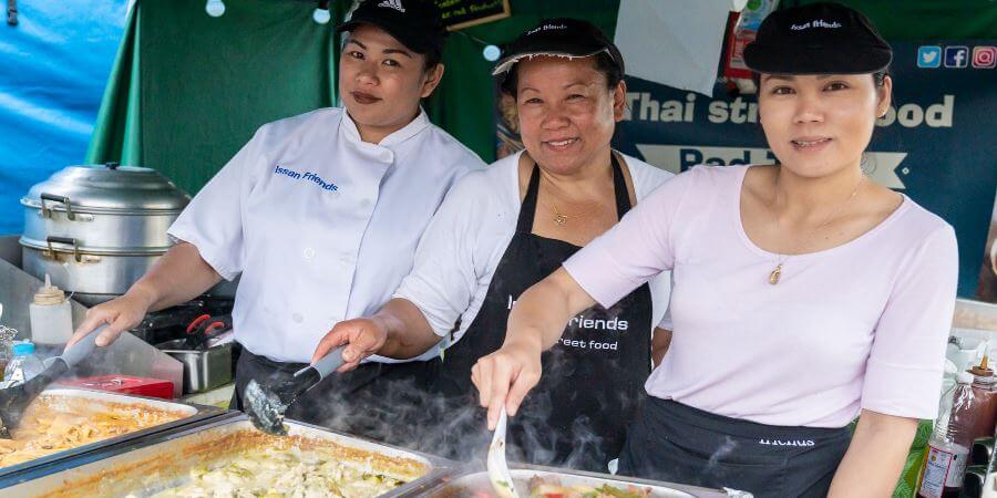 The Pad Thai servers.