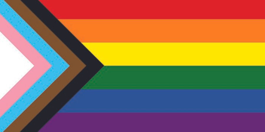 Progress Pride flag.