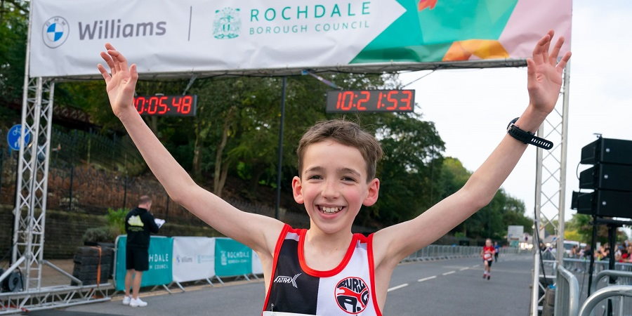 Ethan at the start line.