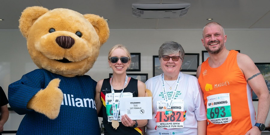 Isabel Brandon, Councillor Janet Emsley and Scott Cunningham.