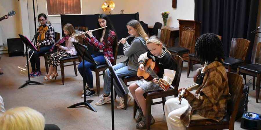 Folk Group at the Open Doors Church.