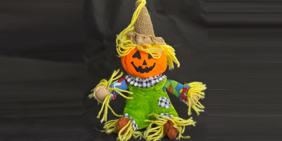 A crafted scarecrow.