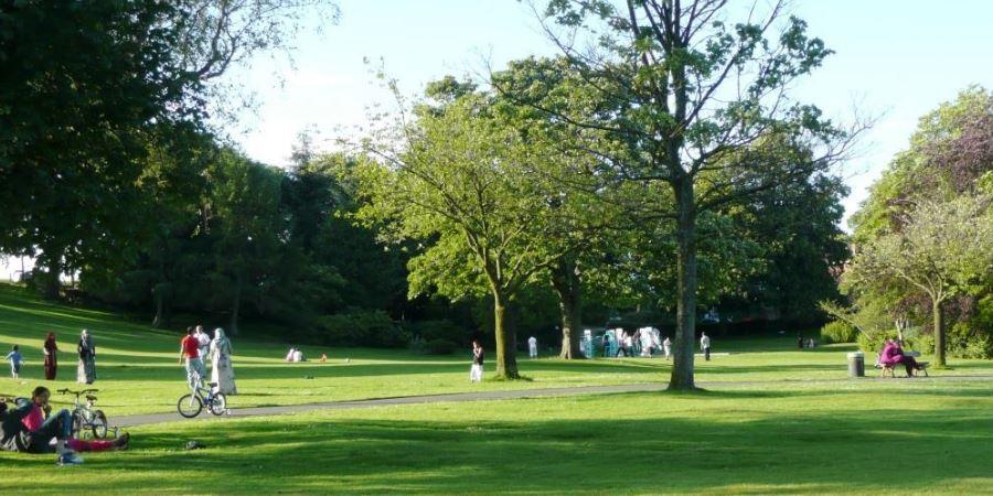 Families at Springfield Park.