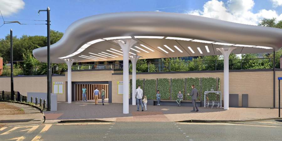 Computer impression of the new canopy.