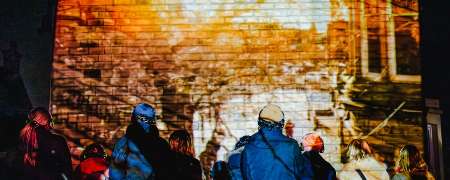 Projection onto a wall.