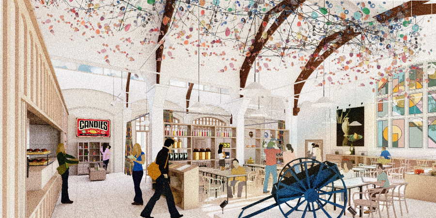 Artist impression of the redeveloped Touchstones Rochdale's interior.