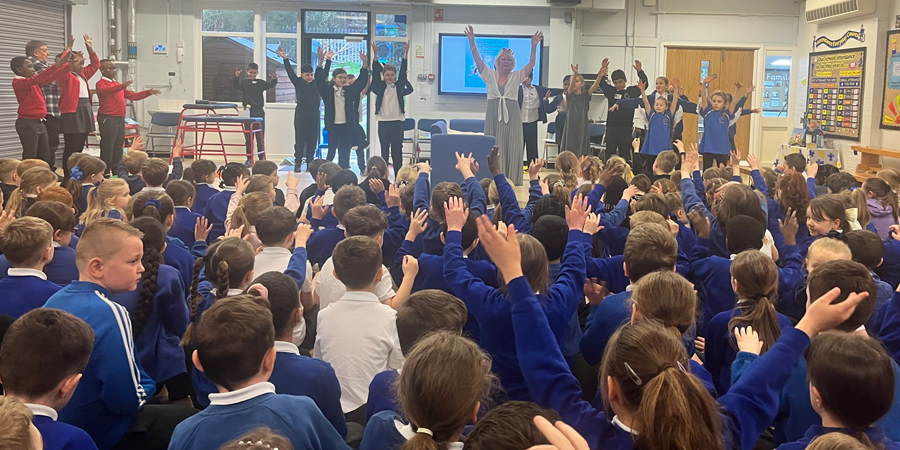 Reenactment of the story at St Luke's Primary School.