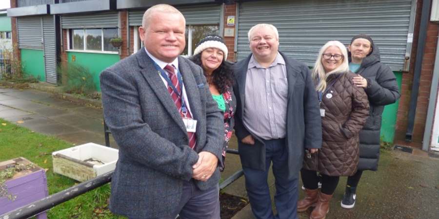 The warm spaces scheme is launched at Bowlee Pavilion in Middleton by Councillor Neil Emmott, leader of the council.