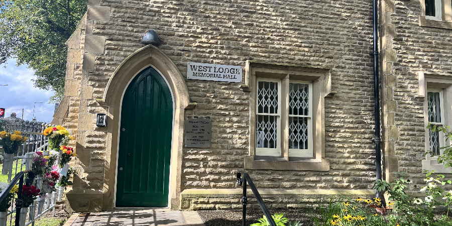 Front entrance to West Lodge.