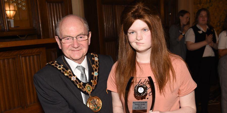 Councillor Billy Sheerin and Olivia Allan. 